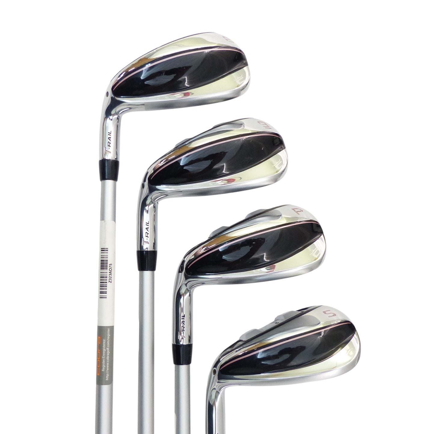 Cobra: T-Rail 2023 Womens Iron Set 5H, 6H, 7-PW SW Graphite Ladies Left Hand